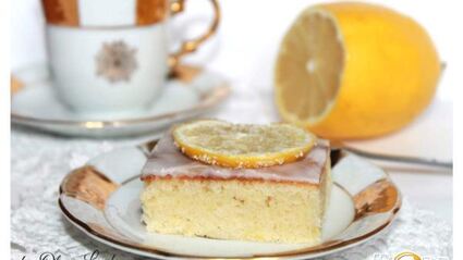 пирожное с лимоном и белым шоколадом