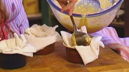 пирожные из теста фило с ванильным кремом и малиной