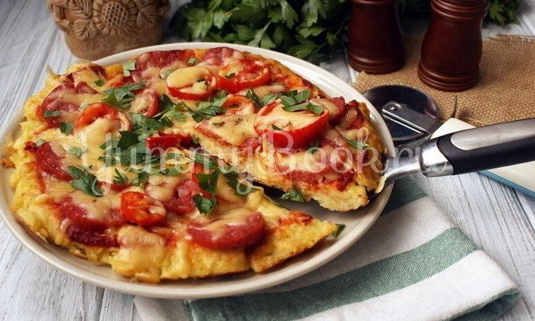 Рецепт картофельная пицца на сковороде