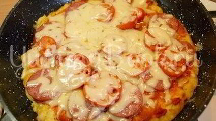 картофельная пицца на сковороде