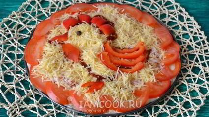 новогодняя пицца петушок