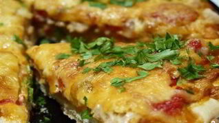 Пицца из куриного фарша