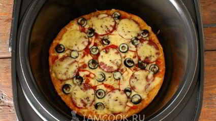 пицца из слоеного теста в мультиварке