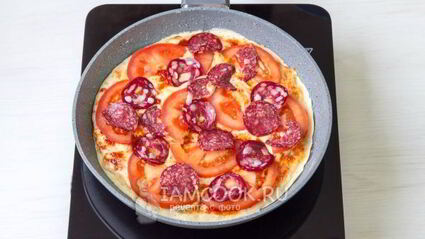 пицца минутка на сковороде