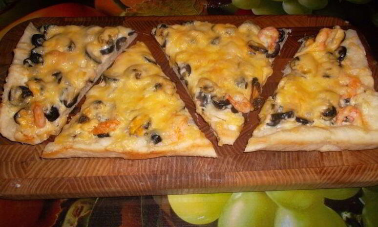 Рецепт пицца морская