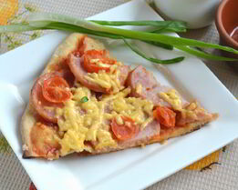 Пицца на кефире без дрожжей