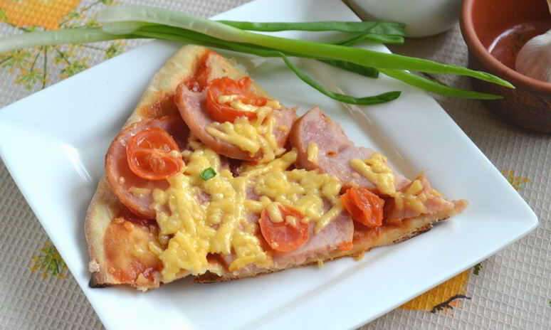 Рецепт пицца на кефире без дрожжей