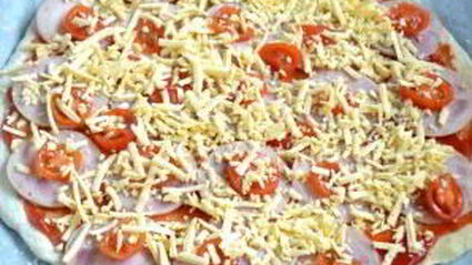 пицца на кефире без дрожжей