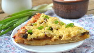 Пицца на кефире в духовке