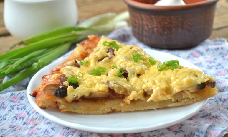 Рецепт пицца на кефире в духовке