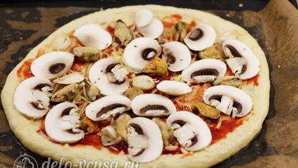 пицца с мидиями