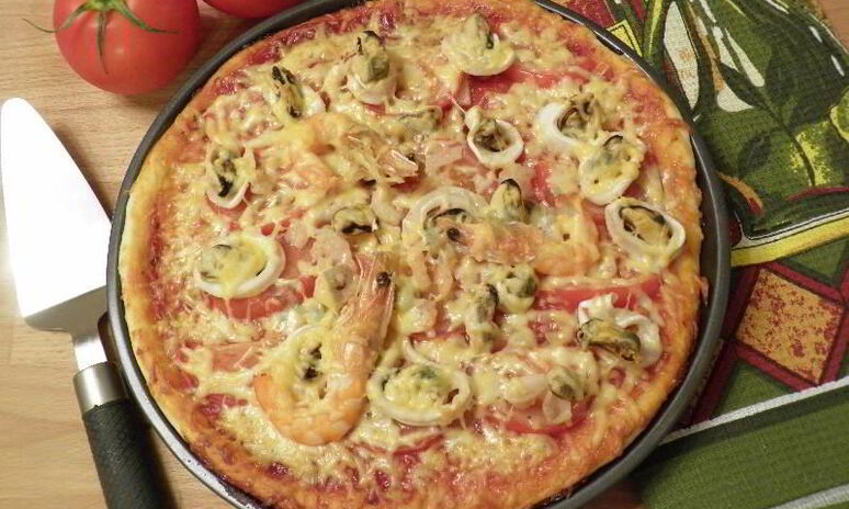 Рецепт пицца с морепродуктами в духовке