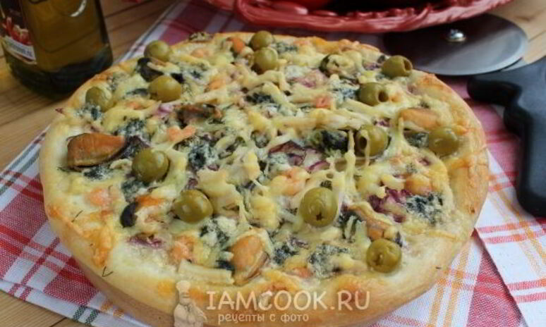 Рецепт пицца с морепродуктами