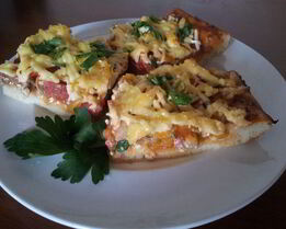 Пицца с шампиньонами