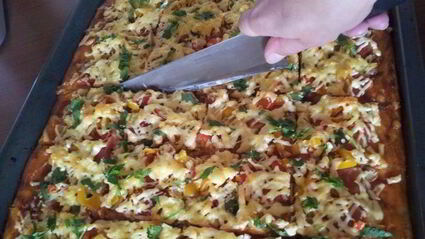 пицца с шампиньонами