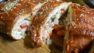 Закрытая пицца Кальцоне в духовке