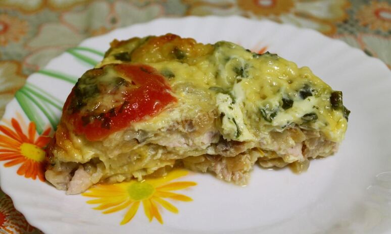 Рецепт заливная пицца-пирог с лавашом