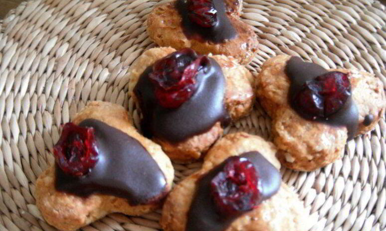 Рецепт медовые пряники с шоколадом и вяленой клюквой