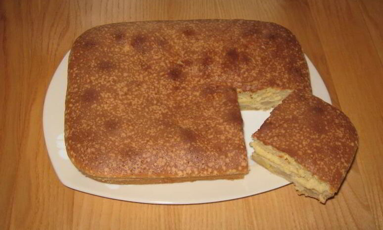 Рецепт шарлотка с бананами