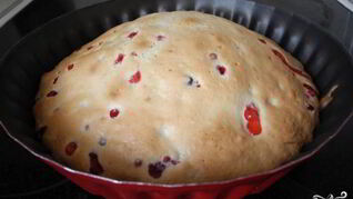 Шарлотка с клюквой