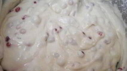 шарлотка с клюквой