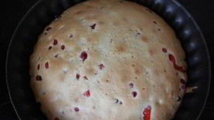 шарлотка с клюквой