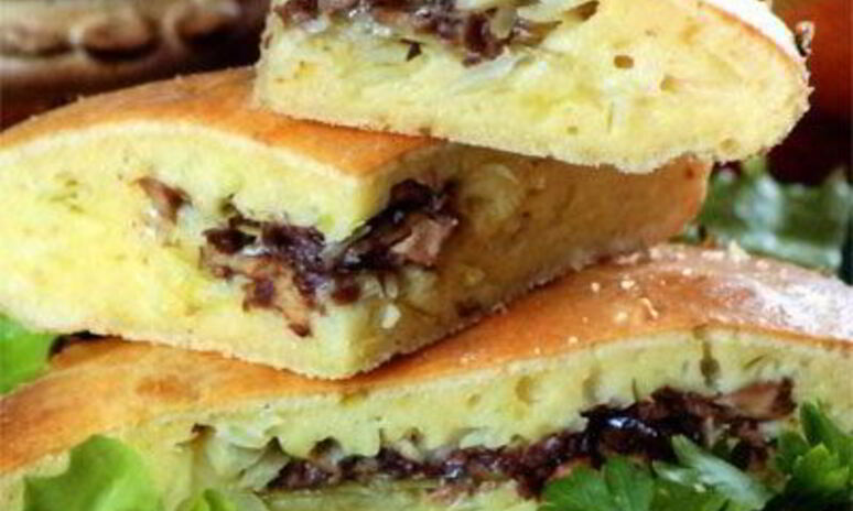 Рецепт шарлотка с рыбой и капустой