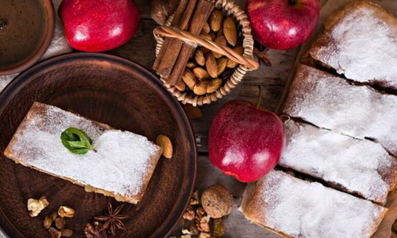 Рецепт шарлотка с яблоками корицей и изюмом