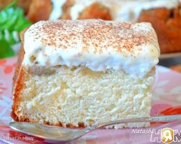 Шарлотка со сметанным кремом