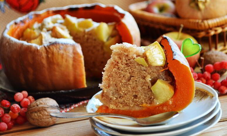 Рецепт шарлотка в тыкве