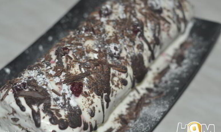 Рецепт шоколадно-вишневый рулет