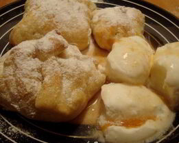 Слоеные конвертики с яблоками и грушами