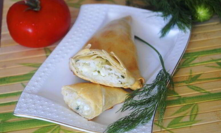 Рецепт слойки из теста фило с начинкой из риса