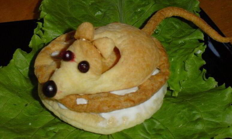 Рецепт слойки мышка на сыре