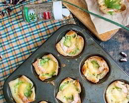 Слойки с брокколи и креветками