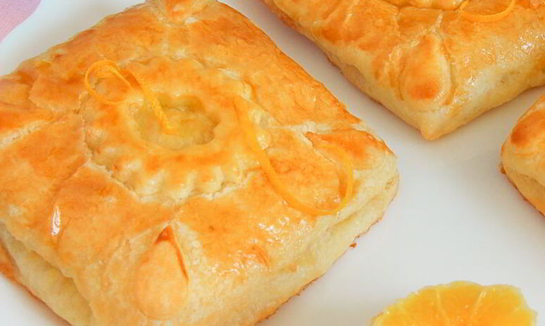 Рецепт слойки с творожно-лимонной начинкой