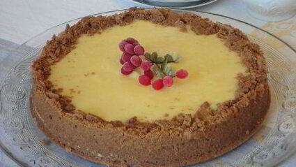 лимонный творожник с кремом