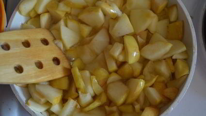 песочный творожник с яблочной начинкой