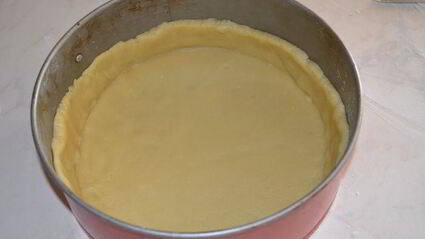 песочный творожник с яблочной начинкой