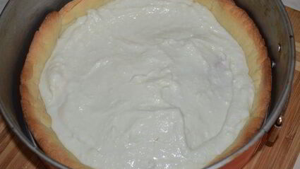 песочный творожник с яблочной начинкой