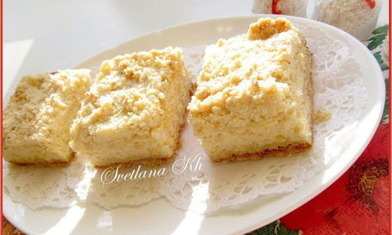 Рецепт творожник с яблоками и апельсиновой цедрой