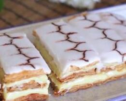 Французский Наполеон из готового слоеного теста