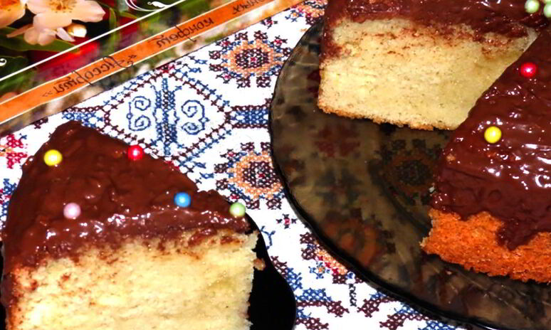 Рецепт красивый бисквитный торт