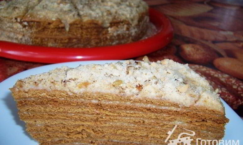 Рецепт лимонный торт медовое облако с заварным кремом