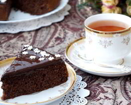 Шоколадно-ореховый бисквит на минералке