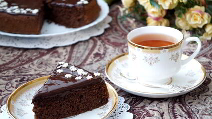 шоколадно-ореховый бисквит на минералке