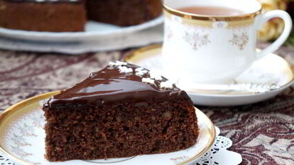 шоколадно-ореховый бисквит на минералке