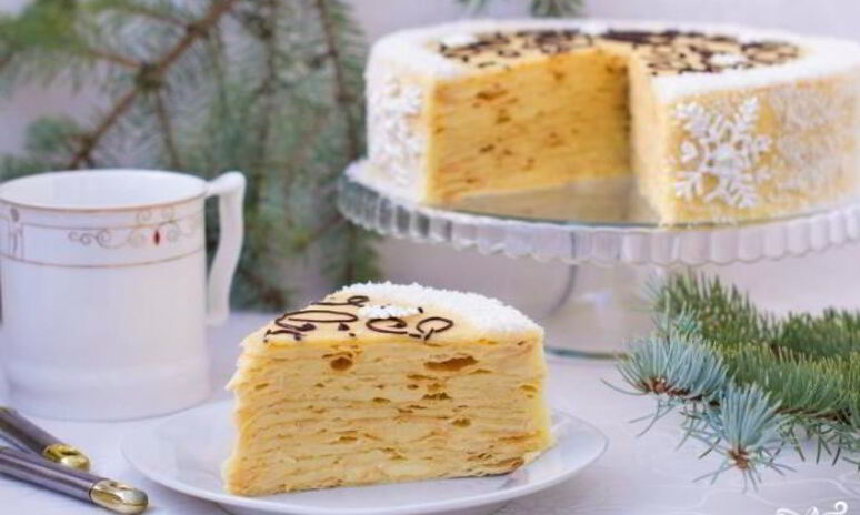Рецепт слоеный торт с заварным кремом