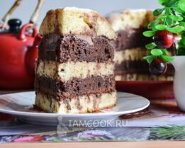 Торт Зебра на сметане