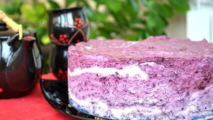 творожно-черничный торт